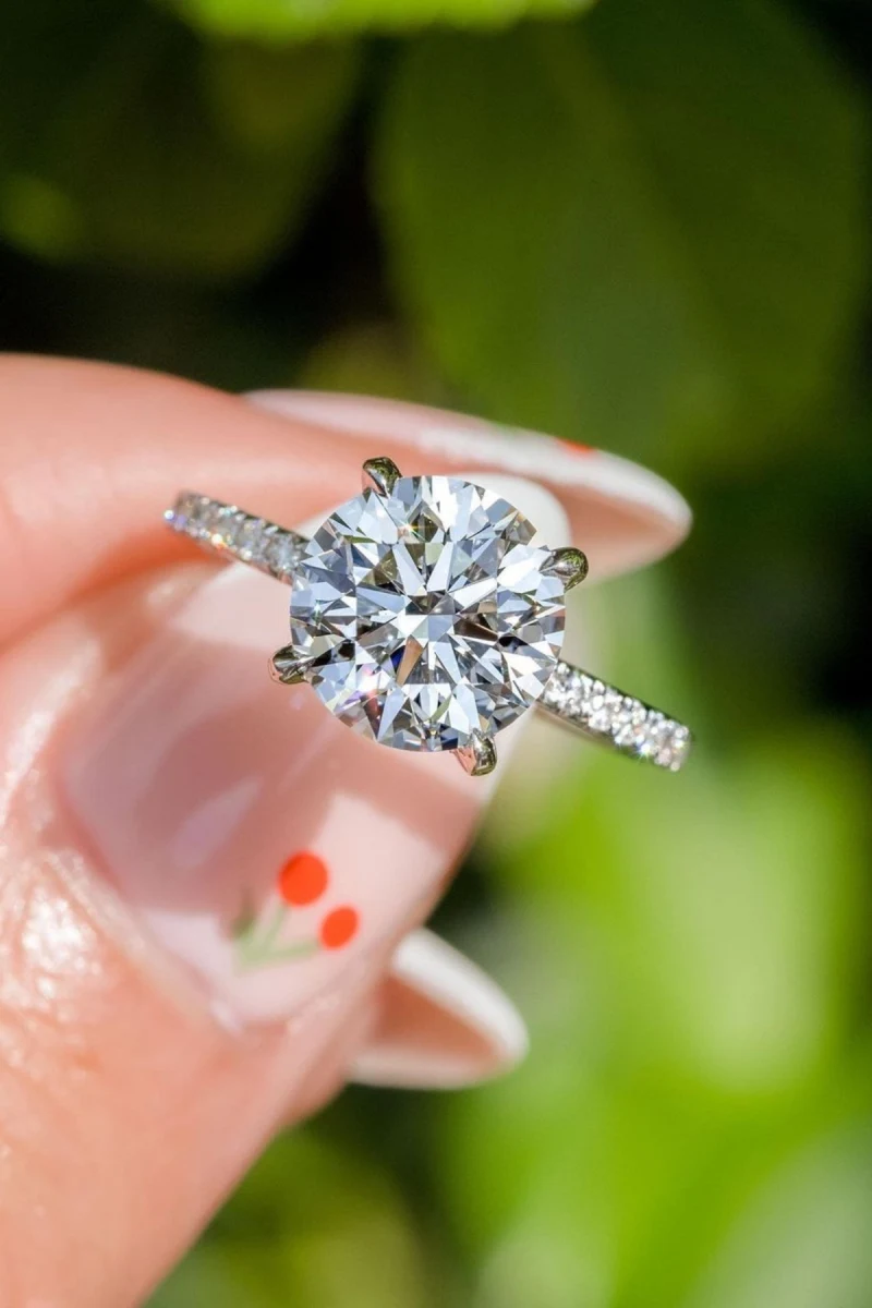 

Crystal Diamond Zirconia Lab Diamond 1.5 carat engagement ring