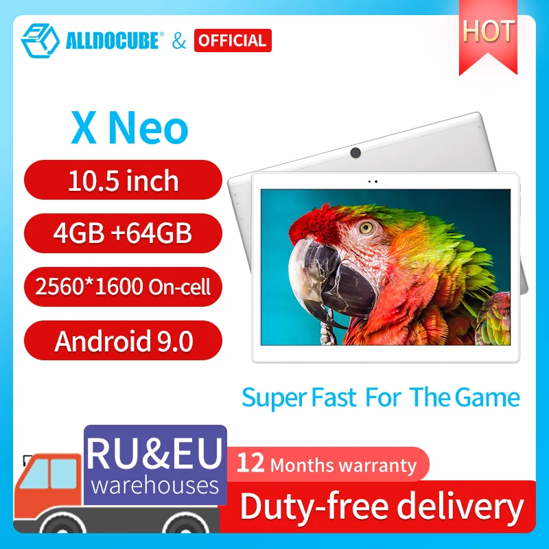 ALLDOCUBE X Neo Dual 4G LTE планшет на Android 9 0 процессор Snapdragon 660 экран 10 5 дюйма 4 Гб + 64 ГБ |