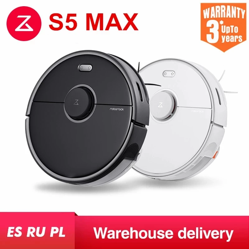 Робот пылесос Roborock S5 Max автоматический умный с функцией сухой уборки и стерилизации Wi Fi 2021|Пылесосы| |
