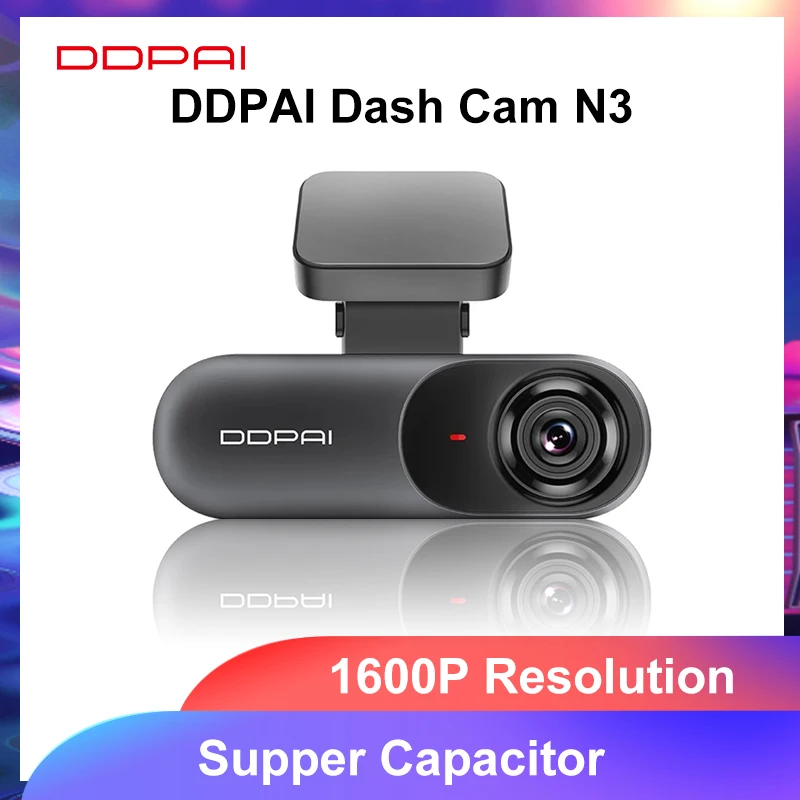DDPAI видеорегистратор Mola N3 1600P HD GPS автомобильный 2K Android Wifi Smart Connect Автомобильный 24H