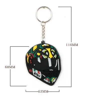 HobbyLane мотоциклетный шлем Модель брелок Брелок резиновая цепочка для ключей Gp Racing