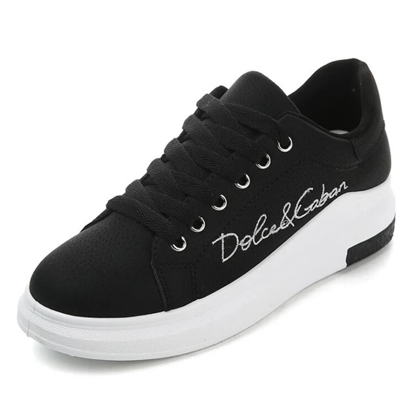 Новинка Женская Вулканизированная обувь на платформе Обувь плоской подошве со