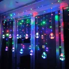 СВЕТОДИОДНАЯ Гирлянда-занавеска на Рождество, 3 м, 220 В