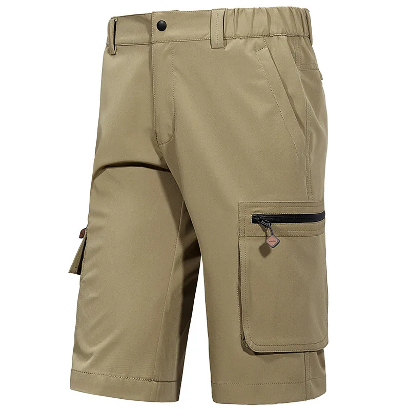 Летние мужские быстросохнущие Пятиточечные брюки повседневные свободные тонкие