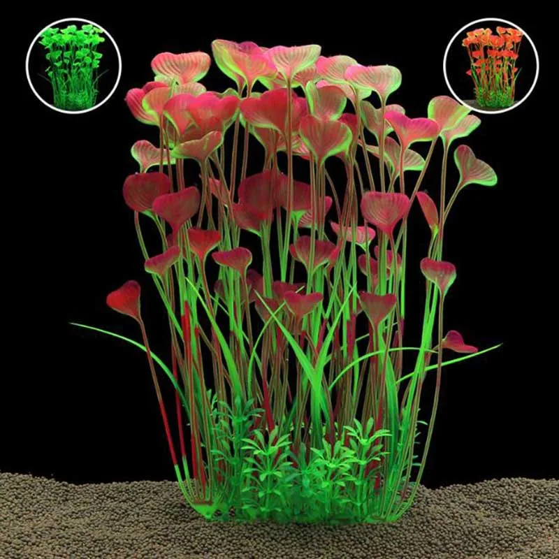 

Artificial Aquarium Plants Decoration Fish Tank Water Plant Grass Ornament Plastic Underwater Aquatic Water Weeds Viewing Decor