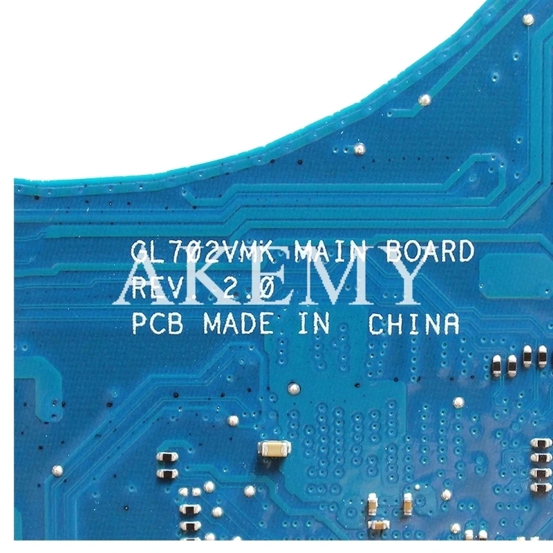

Akemy GL702VM For ASUS ROG GL702VM GL702V Laotop Mainboard GL702VM Motherboard W/ I7-7700HQ GTX1060M/3GB DDR4