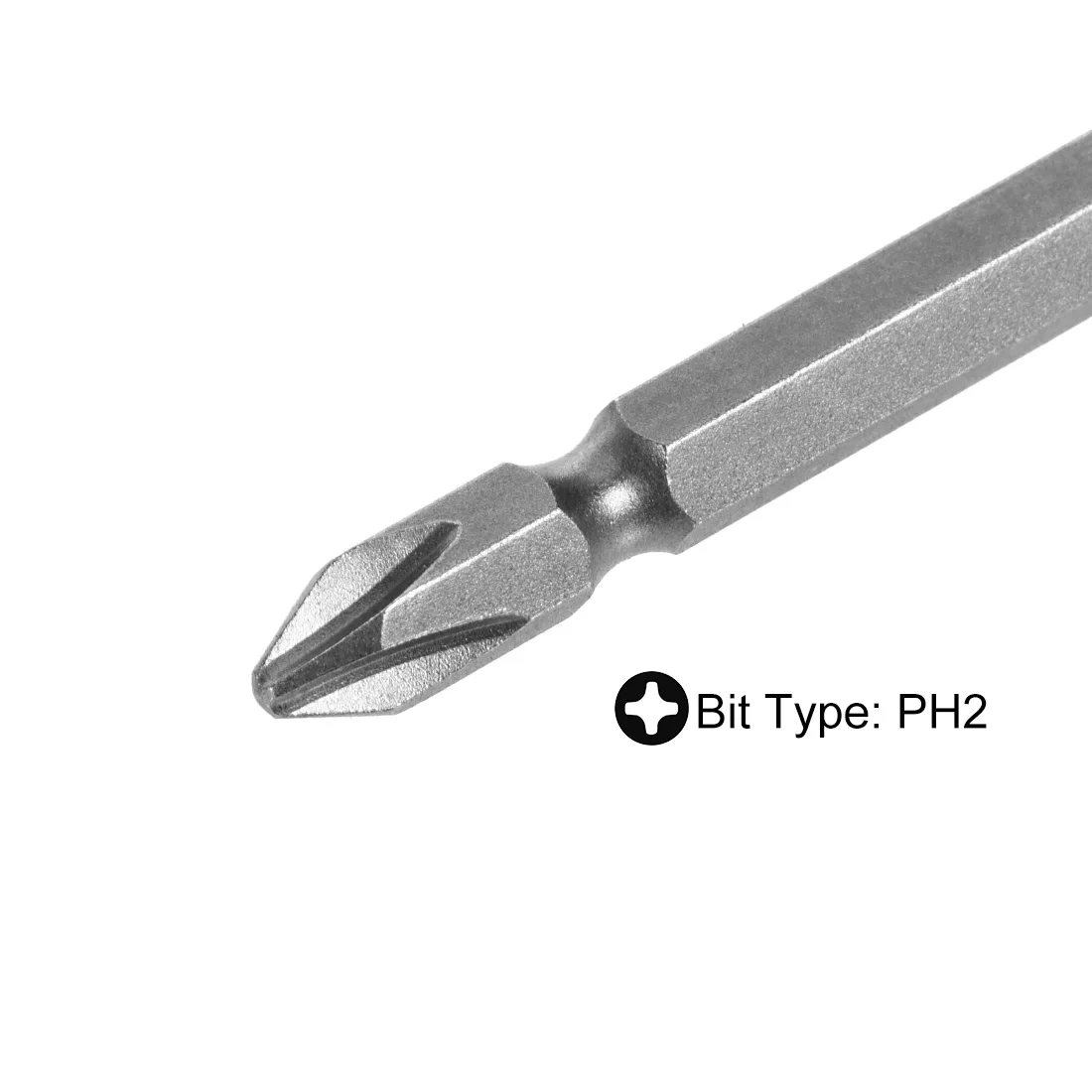 

uxcell 2pcs 1/4inch Hex Shank 150mm Length Magnetic Screwdriver PH2 Phillips Double-Head Screwdriver Bits S2 Alloy Steel