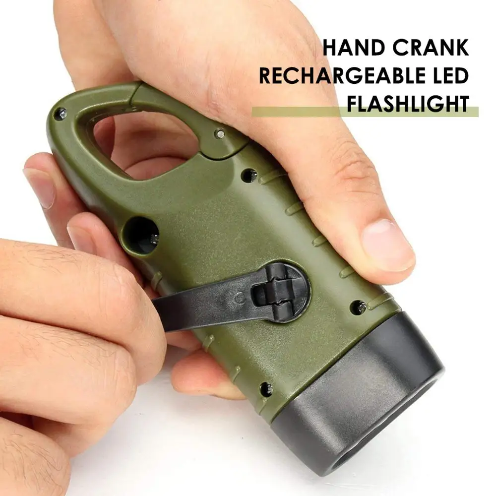 Портативный перезаряжаемый светодиодный фонарик Ручной Динамо факел
