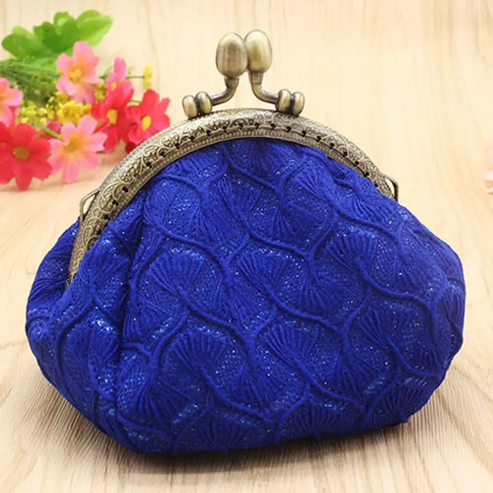 

Women Vintage Woolen Yarn Knitted Coin Purse Wallet Card Holder Hasp Clutch Bag
