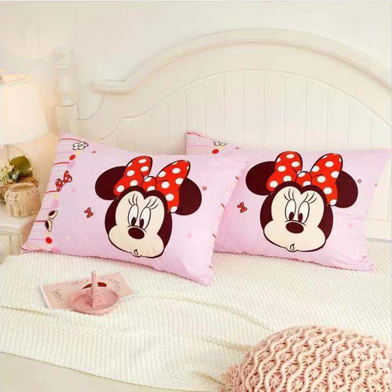 mickey mouse Наволочки из хлопка, 2 шт., мультяшная Белоснежка, принцесса Микки Маус, пара наволочек, декоративная наволочка, 48x74 см - Цвет: mickey mouse