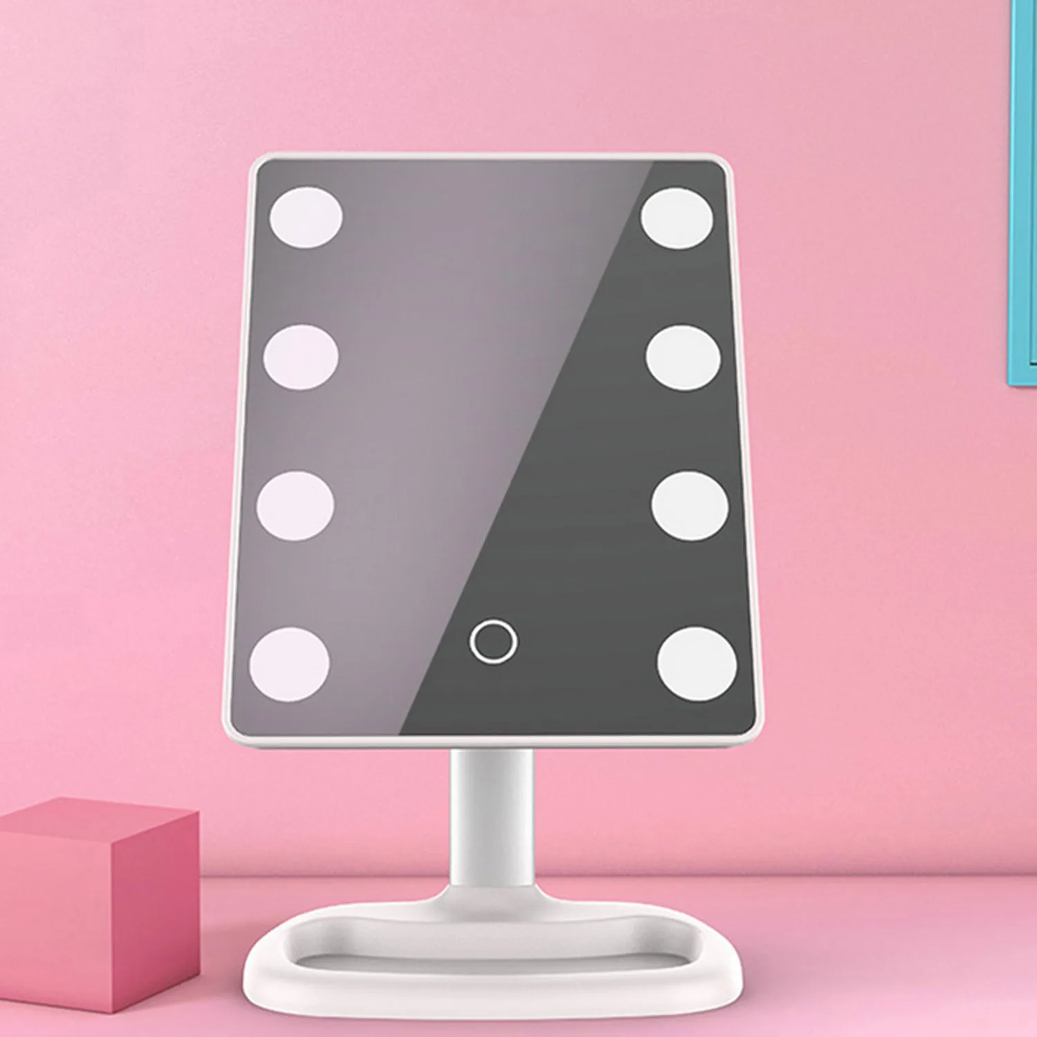 Косметическое зеркало регулируемый светодиодный 8 ламп 2020|Зеркала для макияжа| |