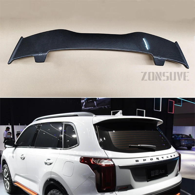 Подходит для KIA Sportage R 2021 спойлер из АБС пластика углеродного волокна вид хэтчбека