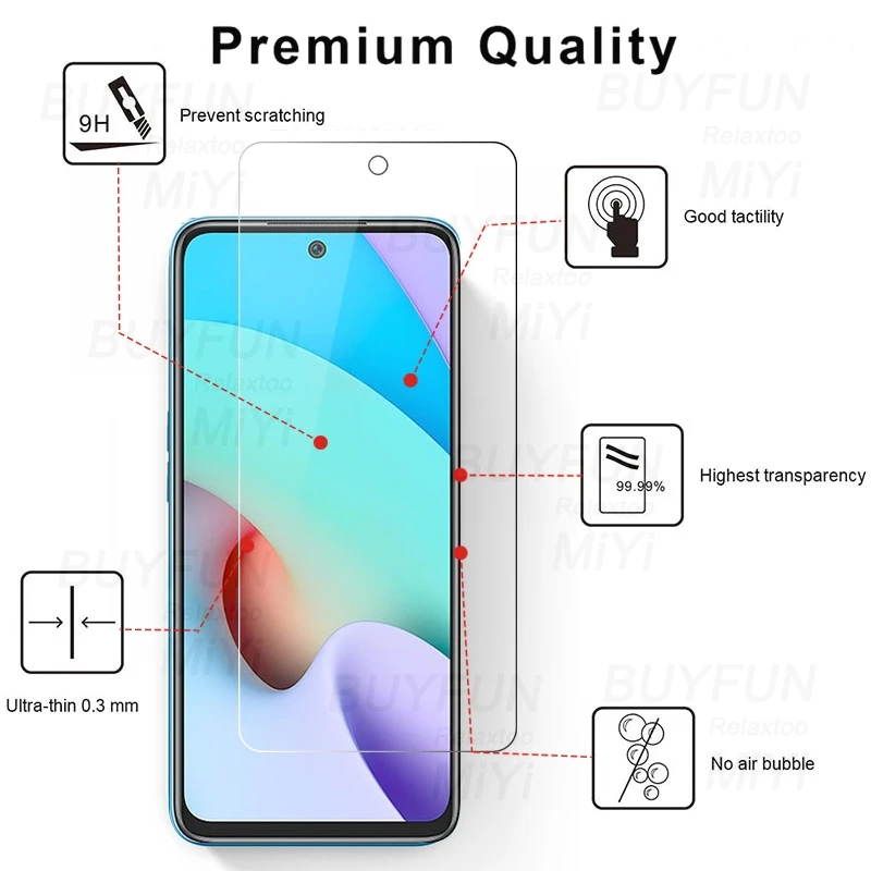 1 to 3 protective glass for xiaomi redmi note 10 pro 10s 10t glass camera screen protector on redmy not 11 pro 11s redmi10 glass free global shipping
