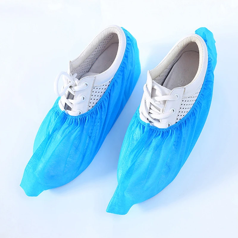 100pcs Disposable Shoe Cover Dustproof Non-slip Dhoe Cover Children Students Adult Non-woven Shoe Cover Household Foot Cover