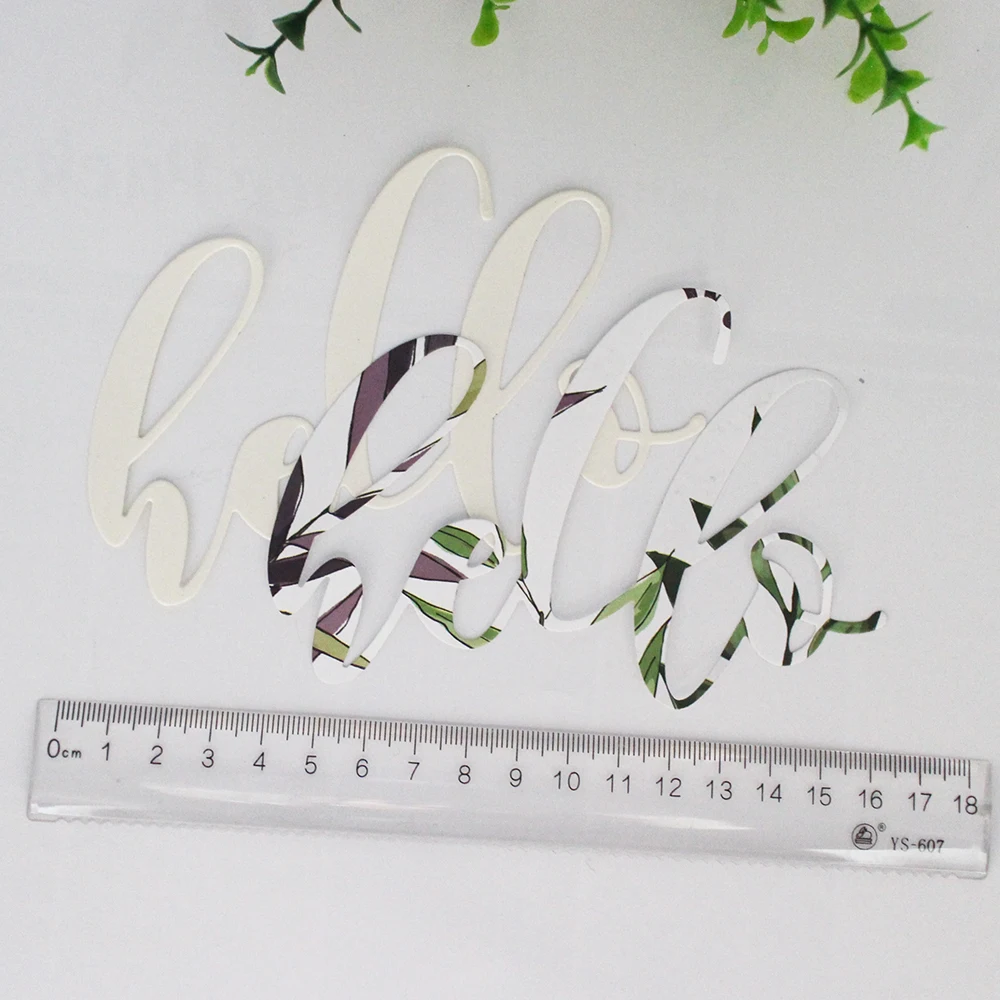 

Hello Metal Cutting Dies Big Letter Cut Dies for DIY Scrapbooking Photo Card Embossing Invitaion Card Decor 2018 New