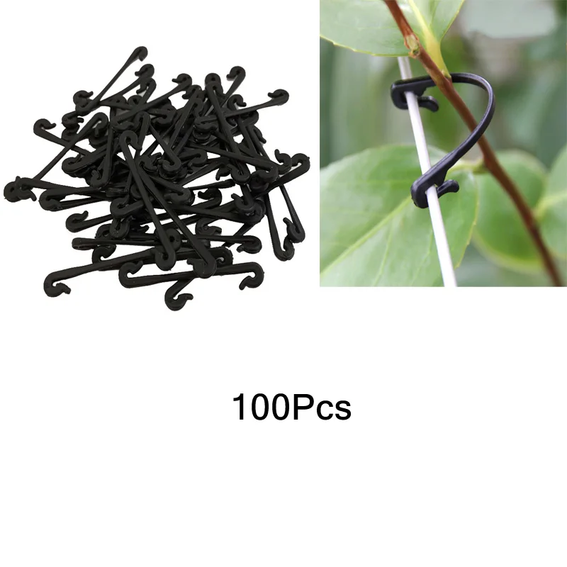 100Pcs kou gou 50/100Pcs Садоводство лоза вьющиеся растения кабельные стяжки линии завод кронштейны Запчасти бонсай огурец винограда из ротанга поддерживает ZXH - Цвет: 100Pcs kou gou