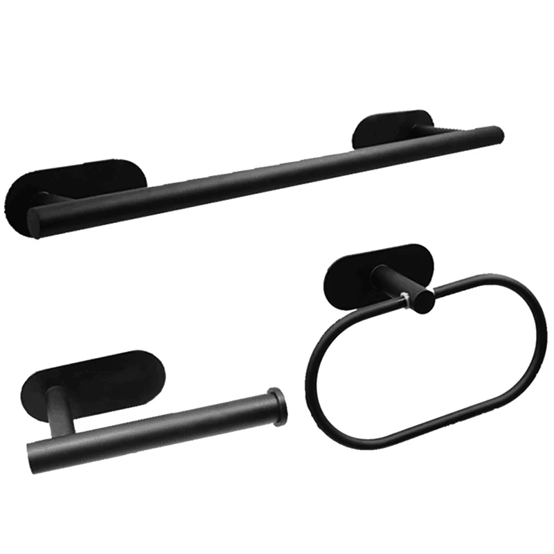 

Набор аксессуаров для ванной комнаты из 3 предметов: кольцо для полотенец и держатель для туалетной бумаги, держатель для полотенец