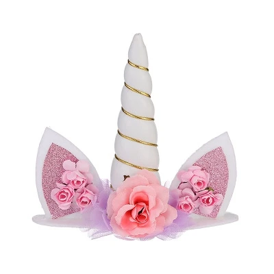 unicorn topper 1 Единорог тема вечерние Unicornio одноразовая посуда Единорог Декор поставки День Рождения украшения Дети Единорог вечерние сувениры - Цвет: unicorn topper 1