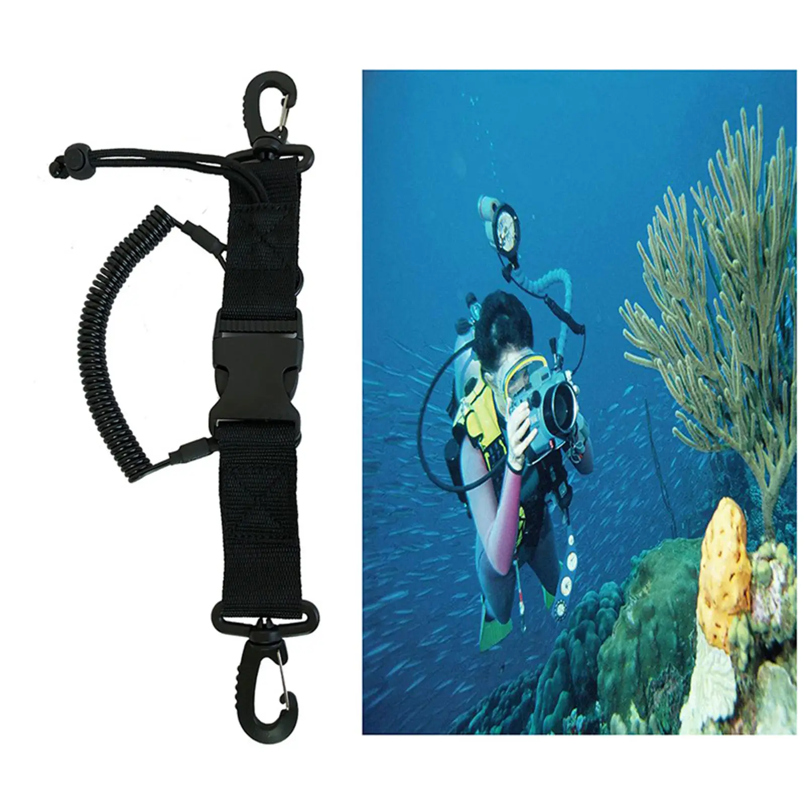 

Scuba Diving Dive Sprinting Coil Lanyard Weaving Rope Gear Equipment