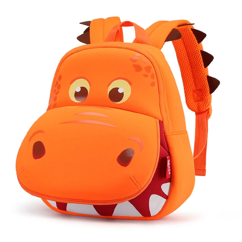 Школьные рюкзаки для мальчиков и девочек с объемным большим горлом бегемотом