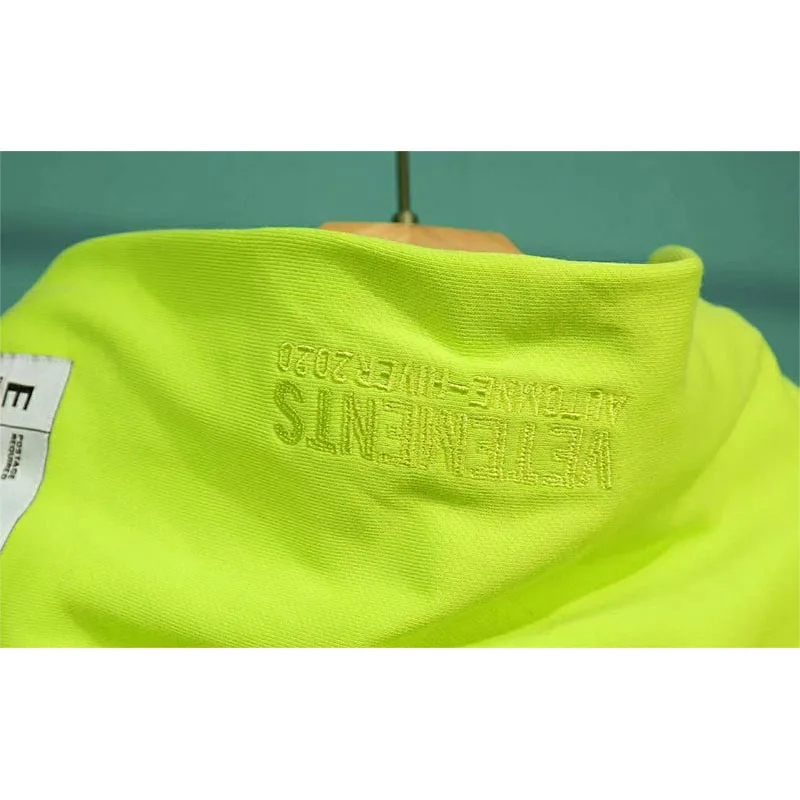 

Men Women Casual Oversize Vetements Hoodie Hoody High Quality Black VTM Pullover Big Tag Patch Embroidery Vetements Sweatshirts