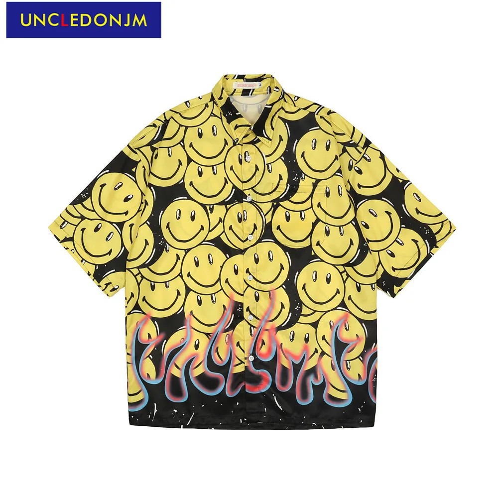 

Рубашка мужская UNCLEDONJM в стиле Харадзюку, Корейская уличная одежда