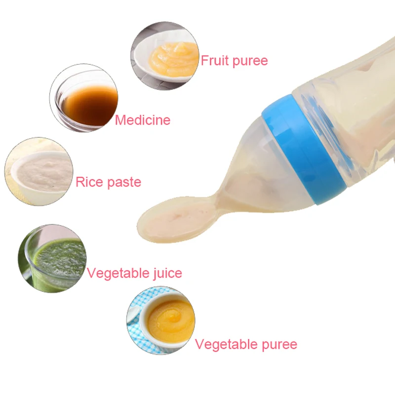 

Baby Spoon Bottle Feeder Dropper Silicone Spoons for Feeding Medicine Kids Toddler Cutlery Utensils Children Accessories Newborn