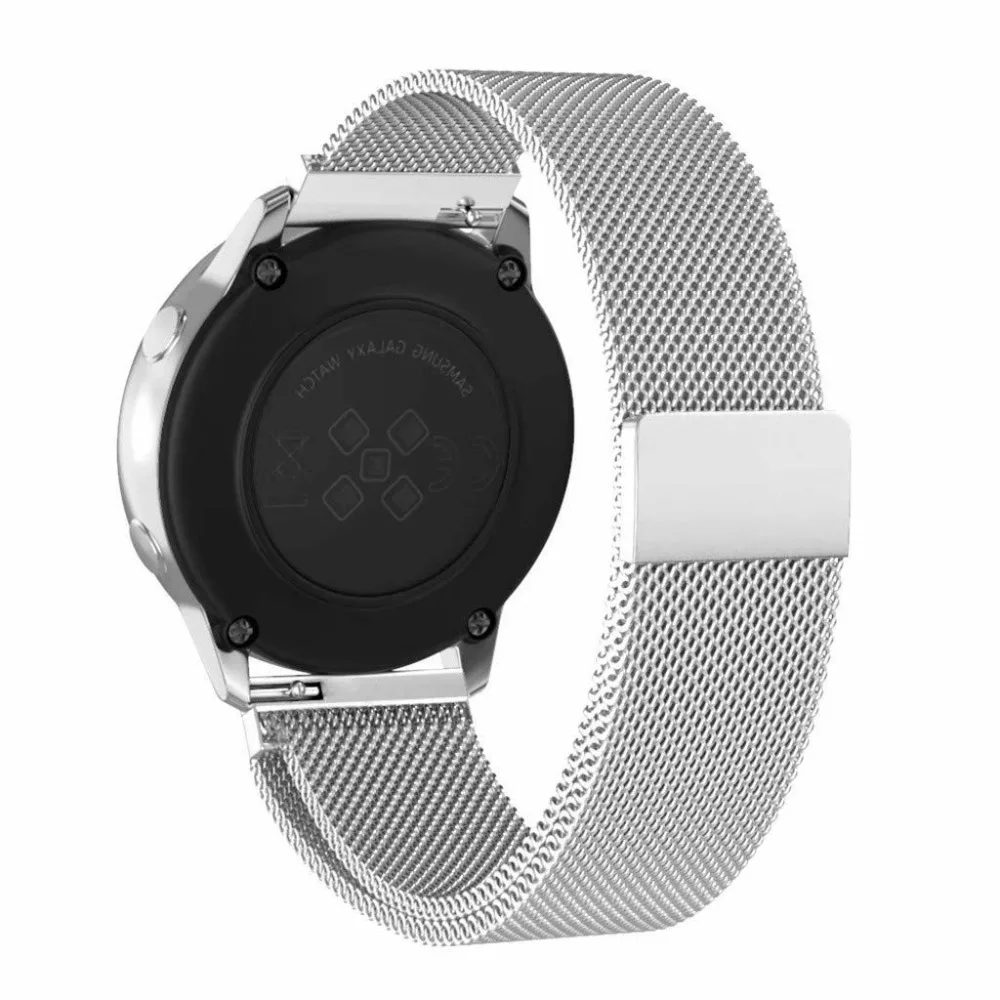 20 мм 22 мм huami amazfit gtr ремешок Bip для samsung gear S3 s2 sport Classic huawei gt 2 active galaxy watch 42 мм 46 Band 40 44 мм - Цвет ремешка: milanese-siliver
