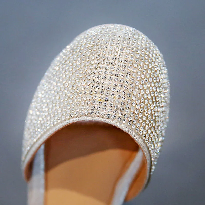 

Children's Baotou Fashion Sandals Girls Middle And Small Children Korean Sequin Performance Shoes Girls Pearl Princess Shoes