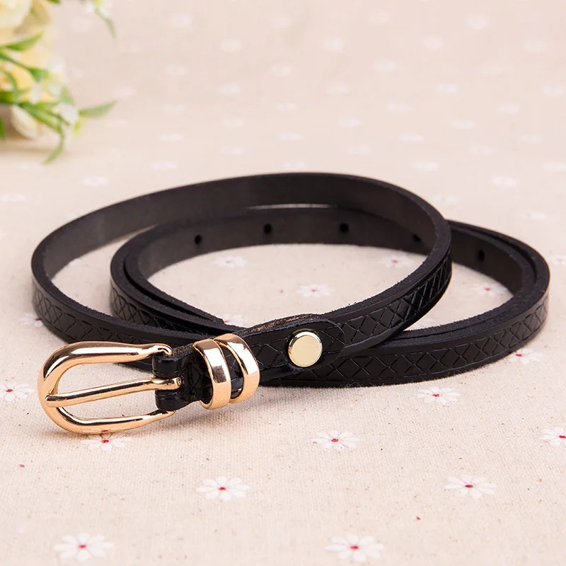 

Women Belt Genuine Leather Thin Belt Lady with Dress Coat Wild Fashion Skirt Belt Narrow Simple Leather Belt Designer Belts