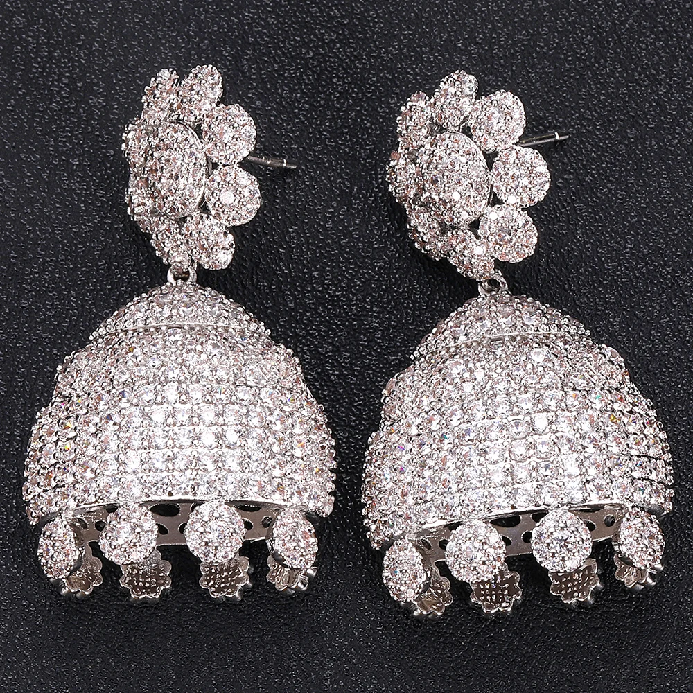 JankellyLuxury и с цветочным узором для девочек микро кубического циркония Для женщин