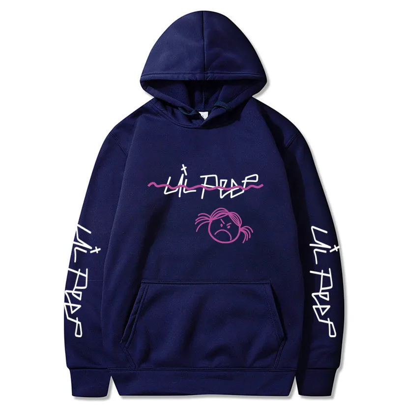 Navy blue 70 Lil Peep толстовки Love lil. peep красные толстовки пуловер с капюшоном толстовки мужские/женские sudaderas cry Детские уличные толстовки с капюшоном для мужчин - Цвет: Navy blue 70