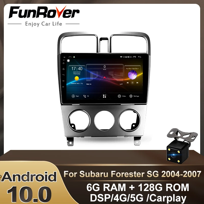 Funrover 6G + 128G Android10.0 DSP автомобильный Радио мультимедийный видео плеер для Subaru Forester