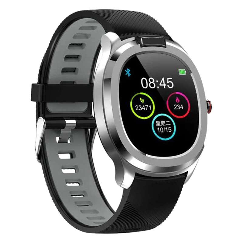 

T01 Ip68 Waterproof Smart Watch Men Women Fitness Tracker Body Temperature Heart Rate Monitor Pedometer Smart Band