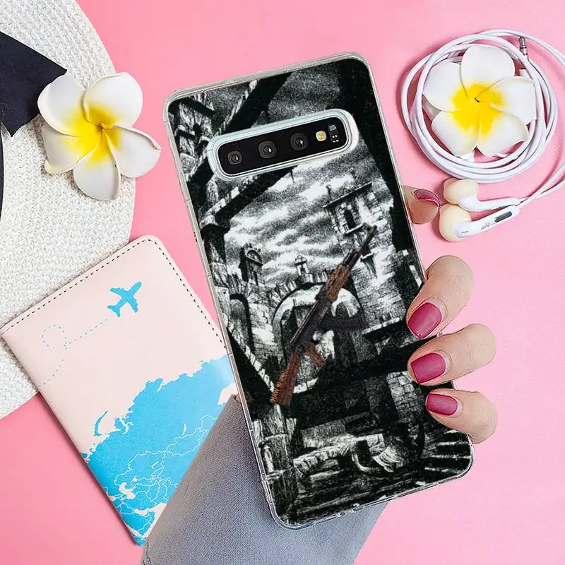 

ak47 Colombian Architecture Phone Case Transparent for Samsung A71 S9 10 20 HUAWEI p30 40 honor 10i 8x xiaomi note 8 Pro 10t 11
