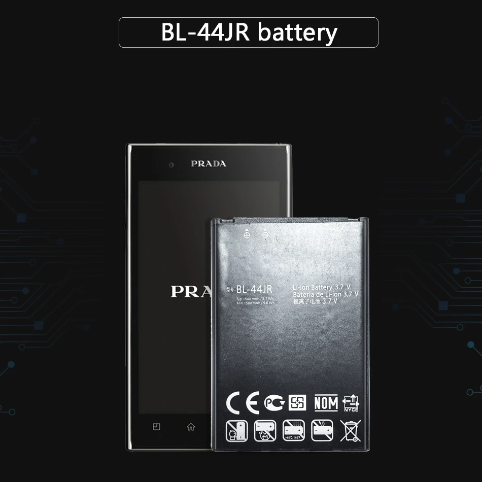 Высококачественный аккумулятор 1500 мАч для LG P940/Prada 3 0 Prada K2 SU540 SU800 D160 L40 BL 44JR