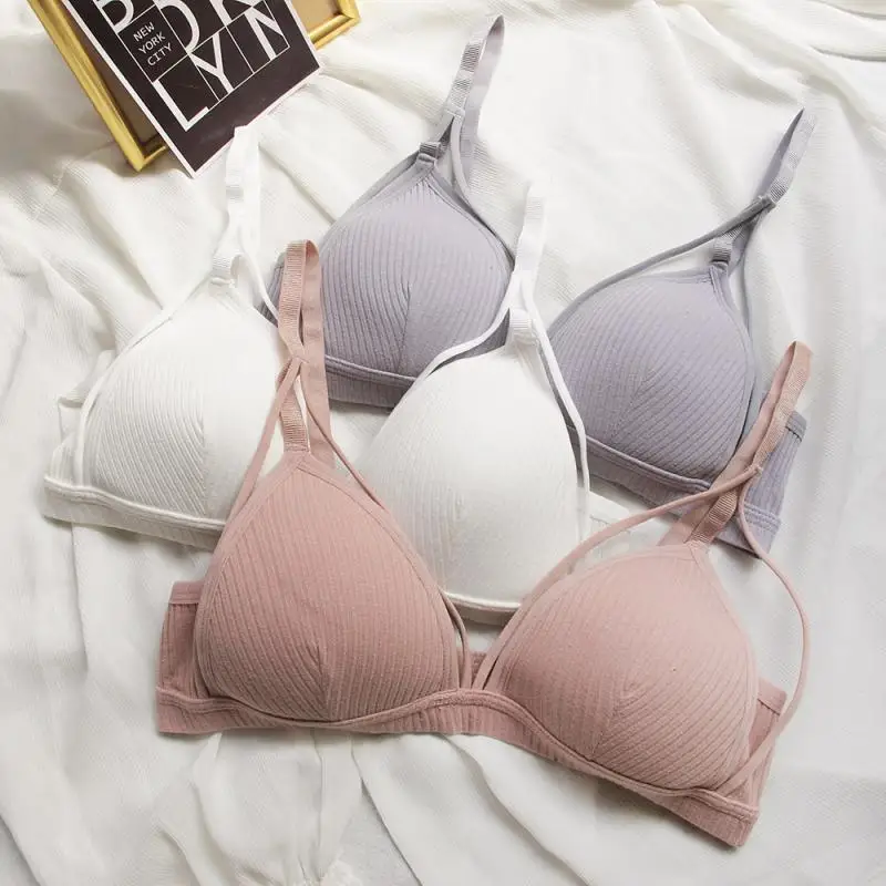 

CHRLEISURE Wireless Women's Bra Solid Push Up Bra Sexy Triangle Cup Female Lingerie Summer New Fashion