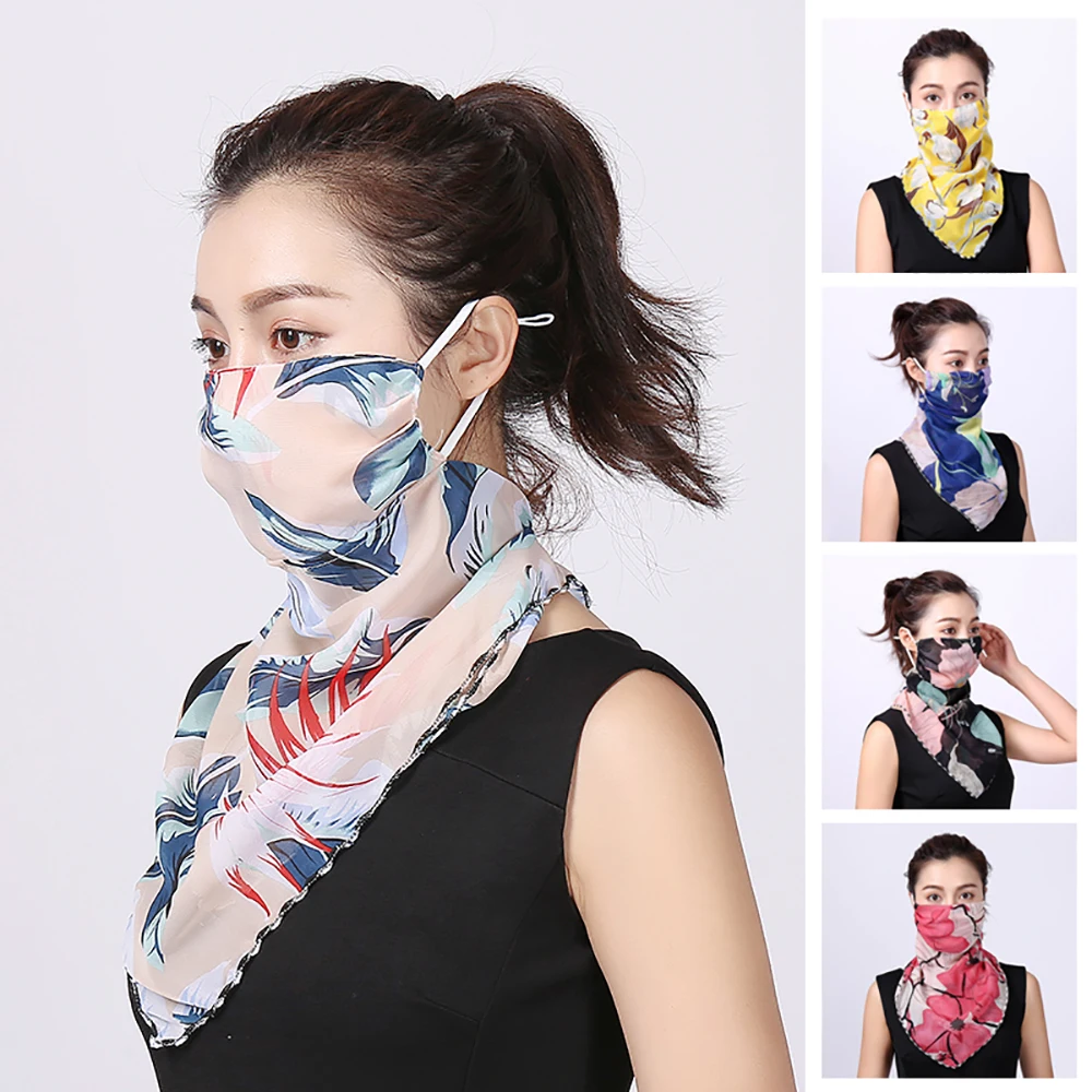 

Chiffon Scarf Shawl Face Neck Protection 1/5pcs Outdoor Anti-UV Useful