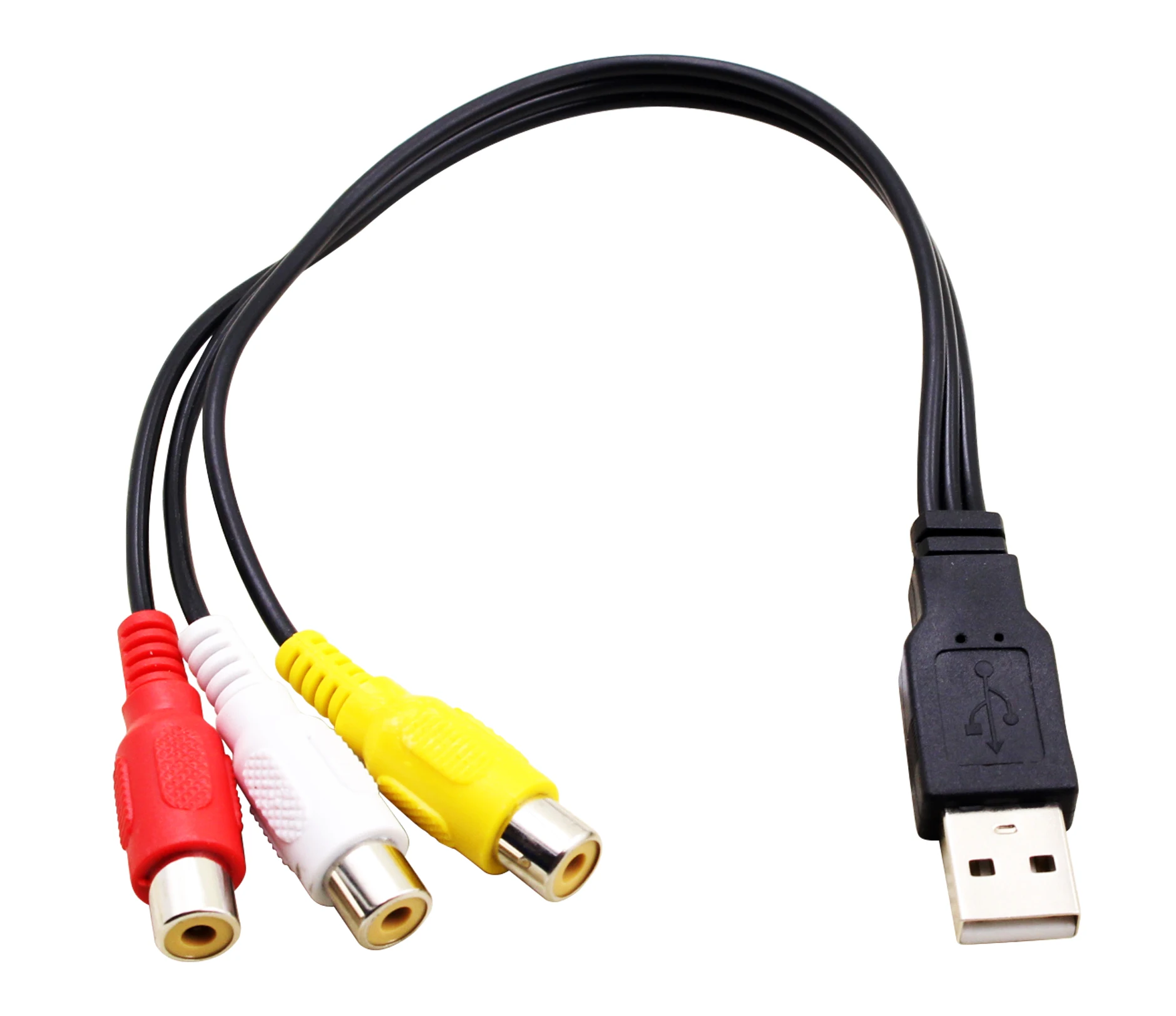 Кабель преобразователь с USB штекера на 3 RCA 3rca RGB Разъем для HD TV c35|Кабели