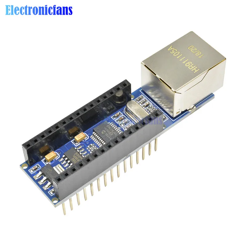 1 шт. Стандартный Nano V3 Ethernet экран ENC28J60 микрочип HR911105A модуль веб-сервера плата для