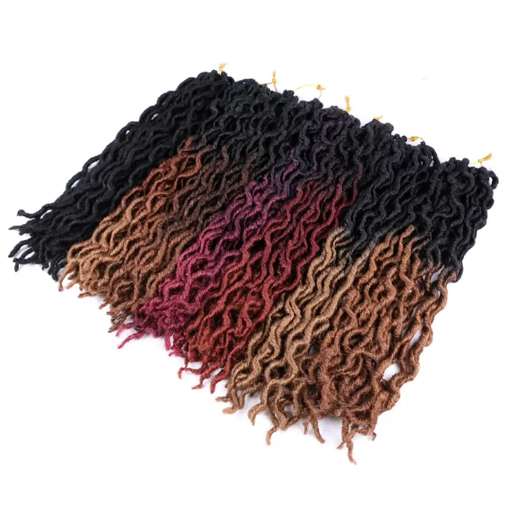 MTMEI волосы 18 &quot24 нити искусственные локоны в стиле crochet волос чёрный коричневый