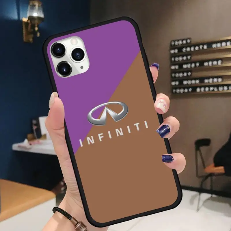 

Luxury car brand Infiniti logo phone case for iPhone 11 12 pro XS MAX 8 7 6 6S Plus X 5S SE 2020 XR Soft silicone