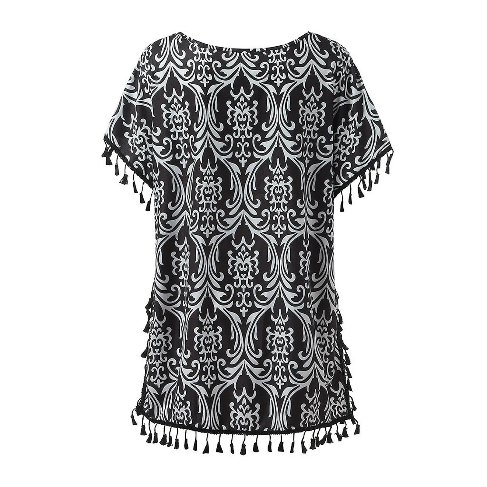 

Sexy Deep V Neck Beach Cover Up Summer Fashion Women Beach Dress Casual Print Bikinis Swim Cover Up Female Swimwear Beachwear