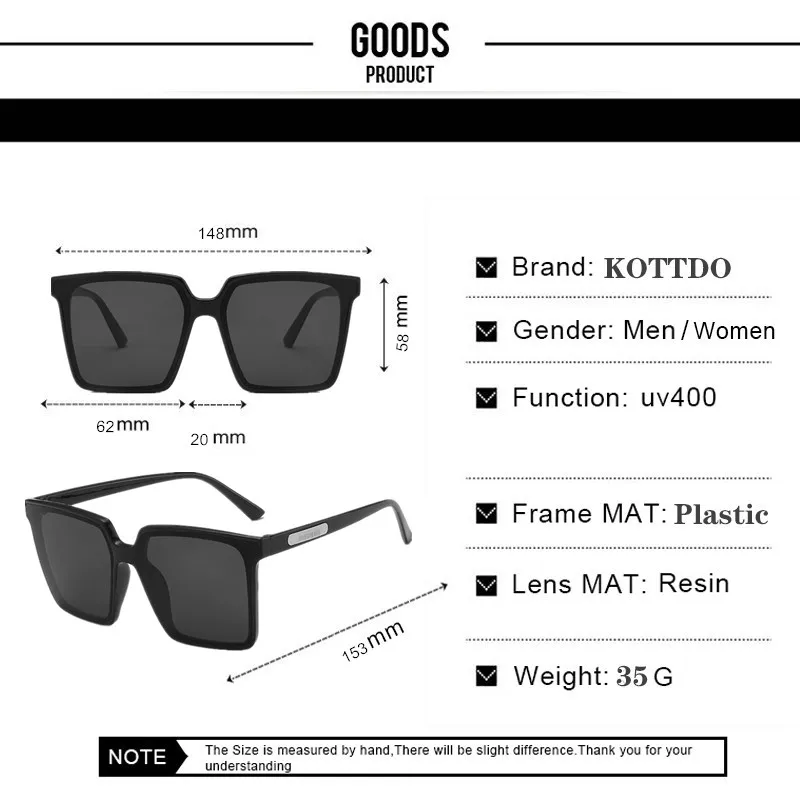 

Oversized Square Sunglasses Women 2020 Fashion Shades for women Retro Sun Glasses Women Big Frame Vintage Eyewear UV400