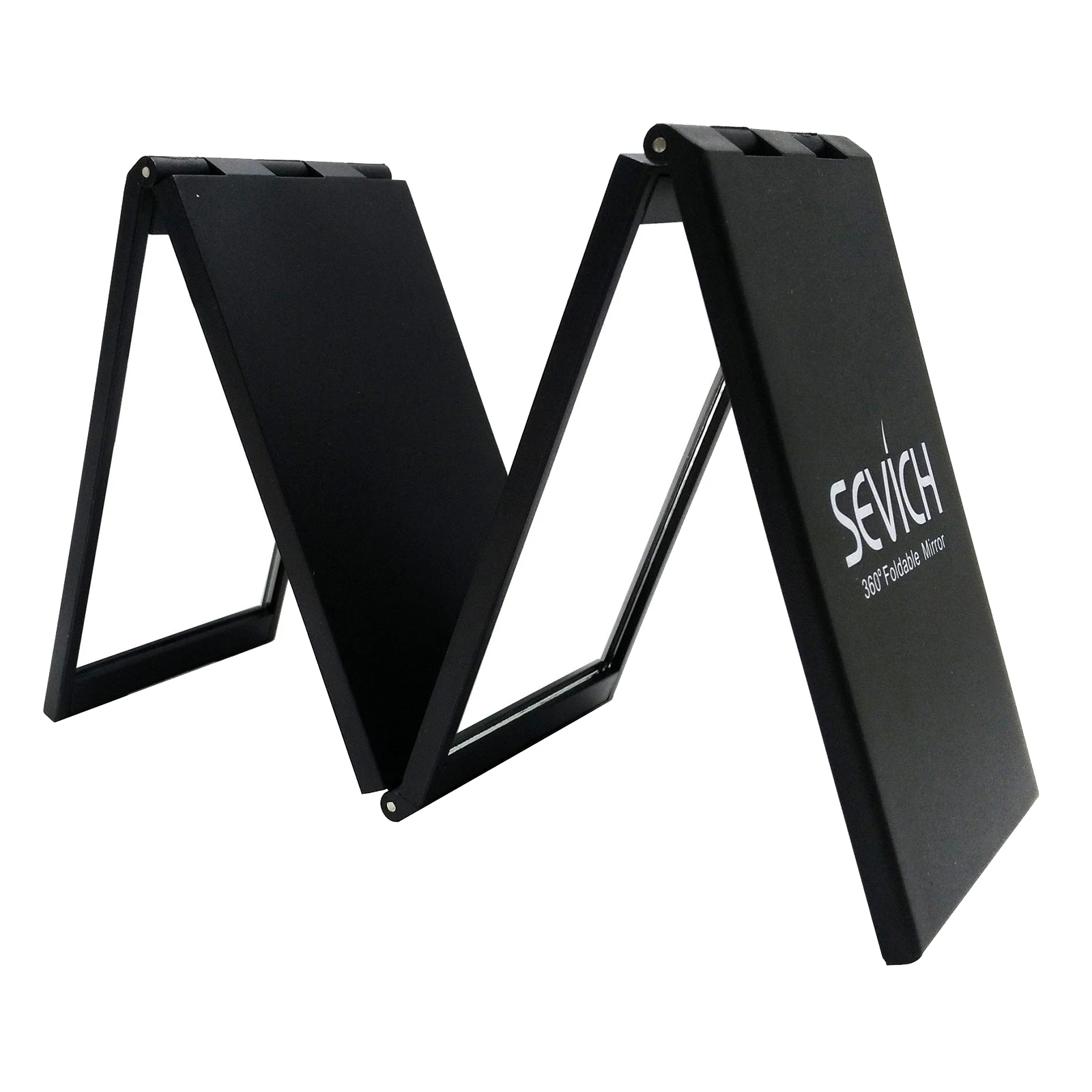 

Mini Portable 4 Panel Expandable Cosmetic Makeup Mirror Black Adjustable