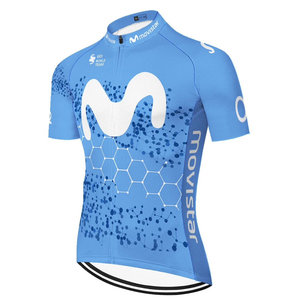 Movistar велосипедная Джерси Гоночное abbigliamento ciclismo estivo 2020 быстросохнущая с коротким