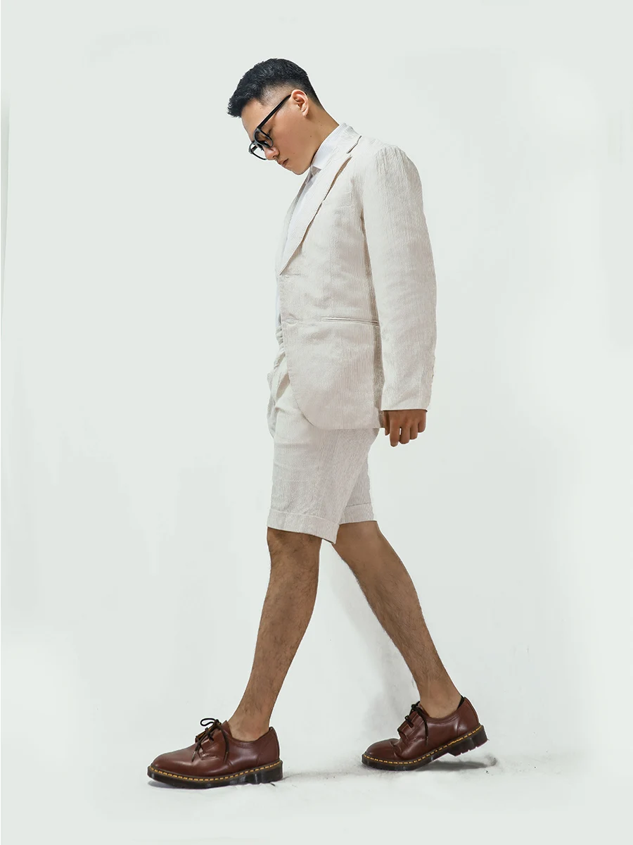 PT homemade 2020 new summer Gurkha shorts men's seersucker gentleman's casual pants fashion man knee length