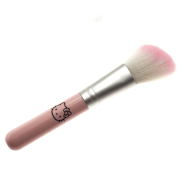 Одиночная кисть для румян kitty с деревянной ручкой и наклонной головкой