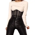 Женский сетчатый корсет, короткий поясной ремень, сексуальные однотонные обтягивающие ремни, аксессуары для одежды