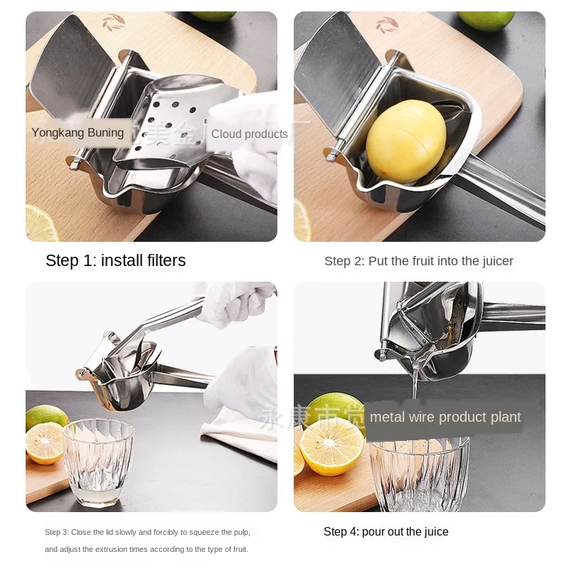 304 stainless steel juicer multi-function manual FDA lemon pomegranate juice kitchen accessories supplies | Обустройство дома